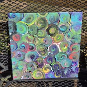 Abstract Swirl Canvas Art - Multicolor